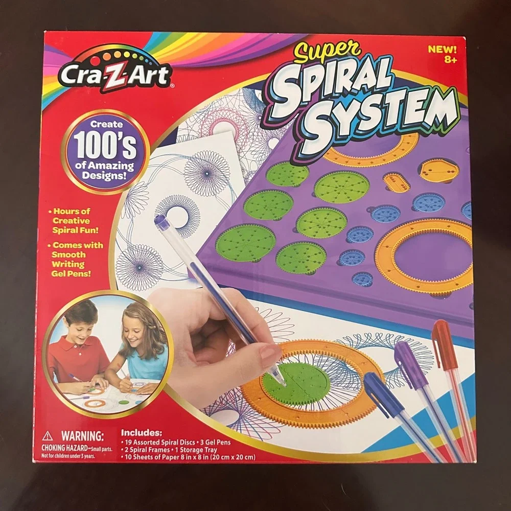 Cra Z Art Super Spiral‎ System Drawing Art Kit Kids Fun Creative Design Tools